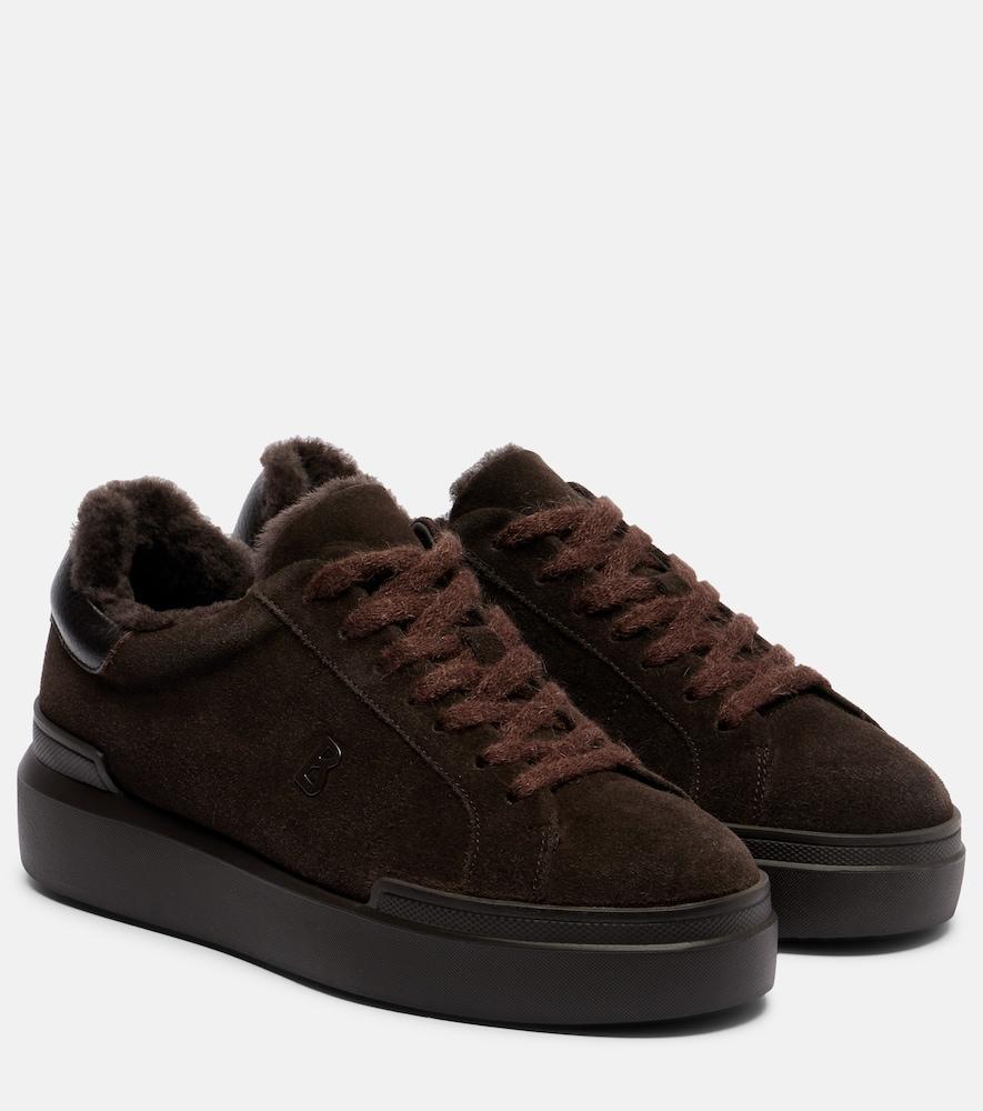 bogner hollywood 32 shearling-lined suede sneakers