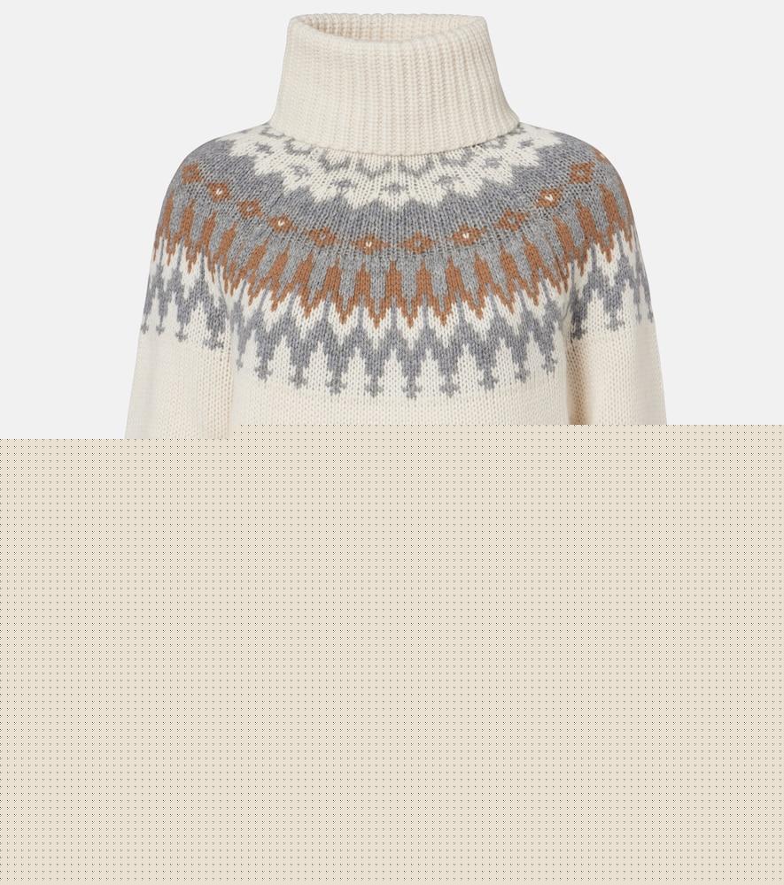 bogner ingrid jacquard cashmere turtleneck sweater