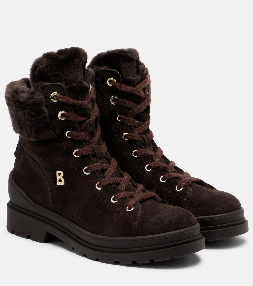 bogner st. moritz suede lace-up boots