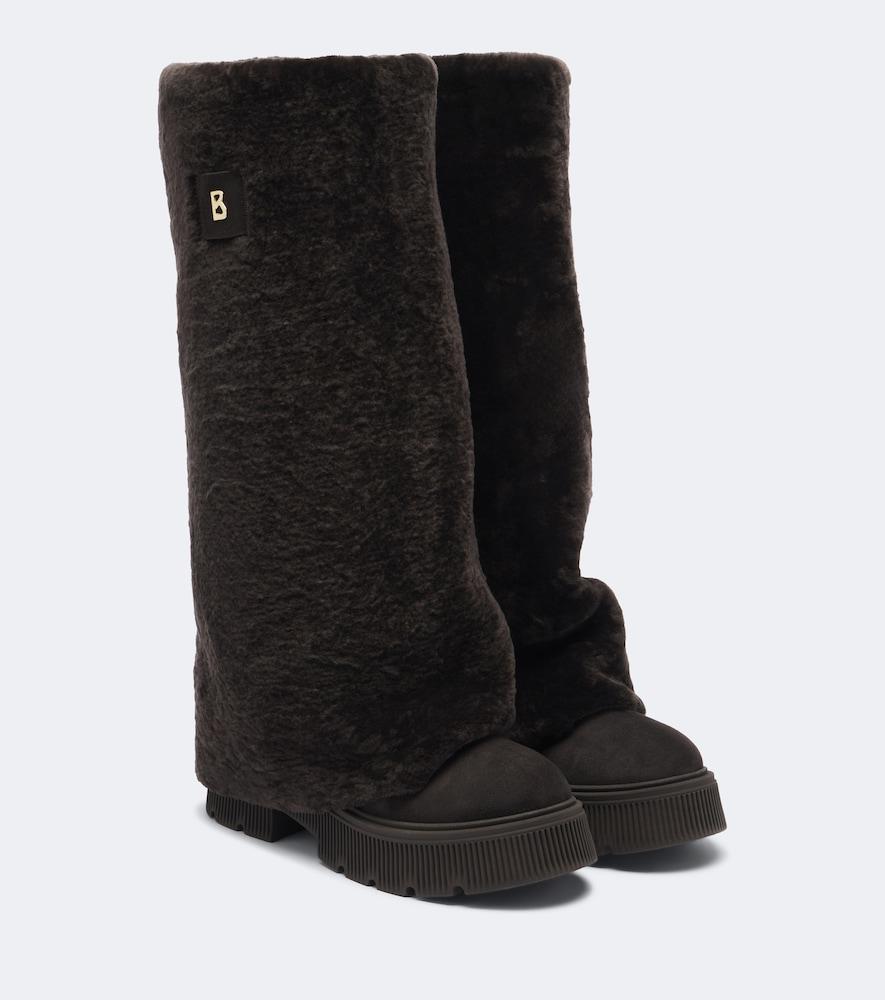 bogner turin shearling knee-high boots