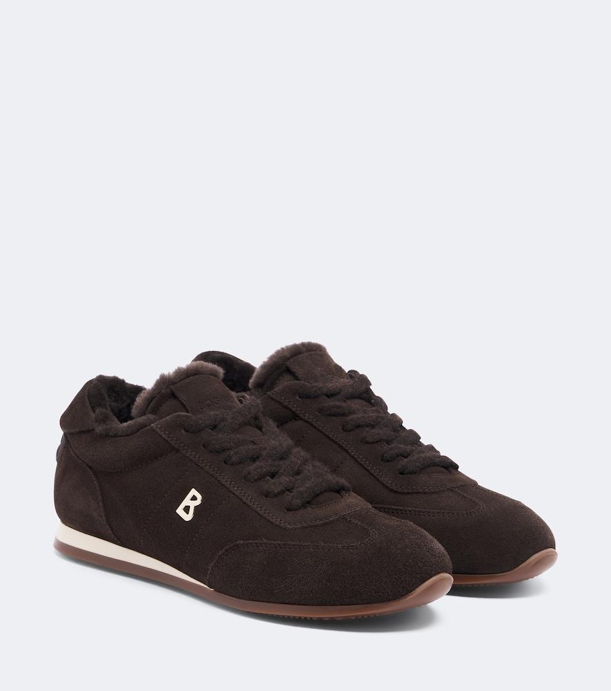 bogner valencia shearling-lined suede sneakers