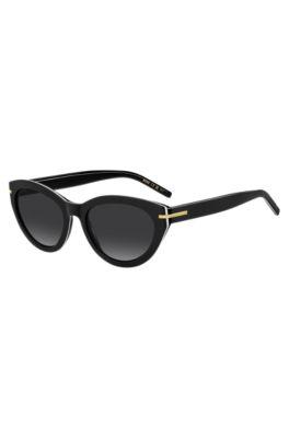 boss black-acetate sunglasses with gold-tone trims - women's glasses & sunglasses