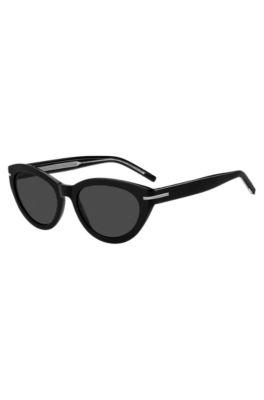 boss black-acetate sunglasses with silver-tone detail - women's glasses & sunglasses