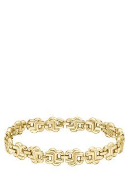 boss gold-tone bracelet with double b monograms - women's jewelry