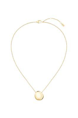 boss gold-tone necklace with pebble-style pendant - women's jewelry