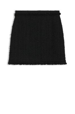 boss mini skirt in velvet tweed - patterned women's mini skirts size 2