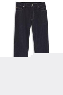 boss regular-fit jeans with slim leg - dark blue women's pants size 28/32
