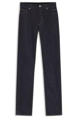 boss regular-fit jeans with slim leg - dark blue women's pants size 29/32