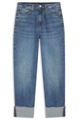boss relaxed-fit jeans with balloon leg - blue women's pants size 29/28
