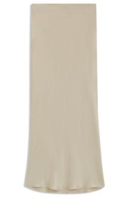 boss satin skirt in a regular fit - light beige women's a-line skirts size 0