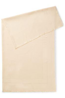 boss silk-wool scarf with logos and monograms - light pink women's scarves