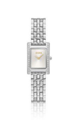 boss silver-effect watch with silver-white dial - women's watches