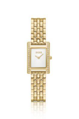 boss white-dial watch in a gold effect - women's watches