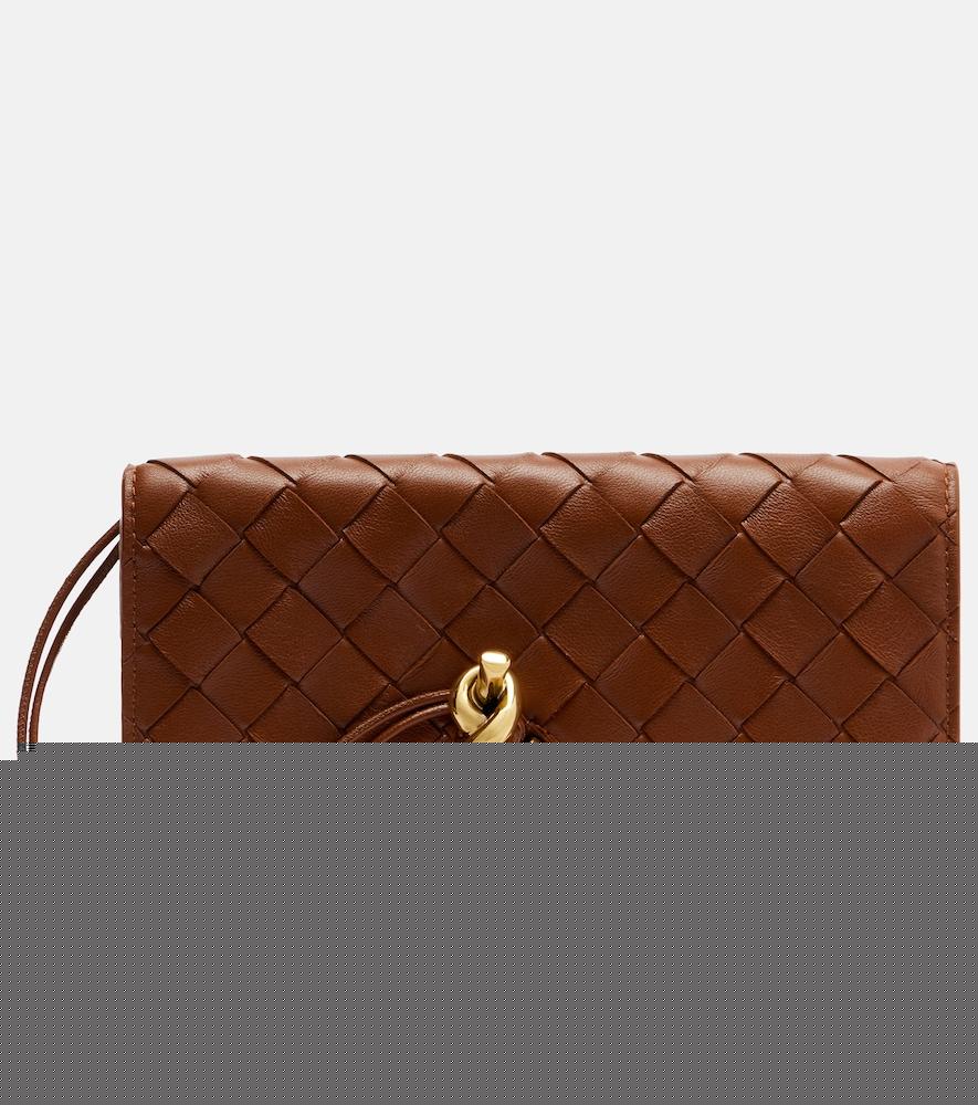 bottega veneta andiamo intrecciato leather pouch