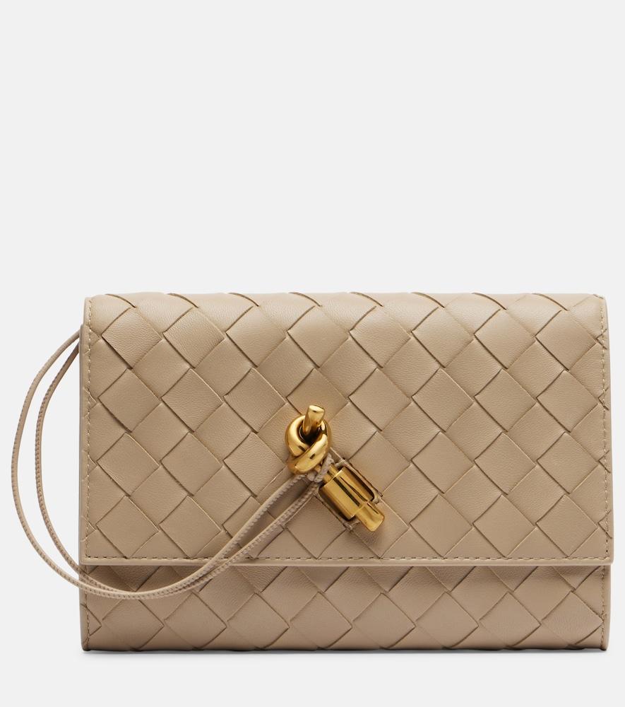 bottega veneta andiamo leather pouch with strap