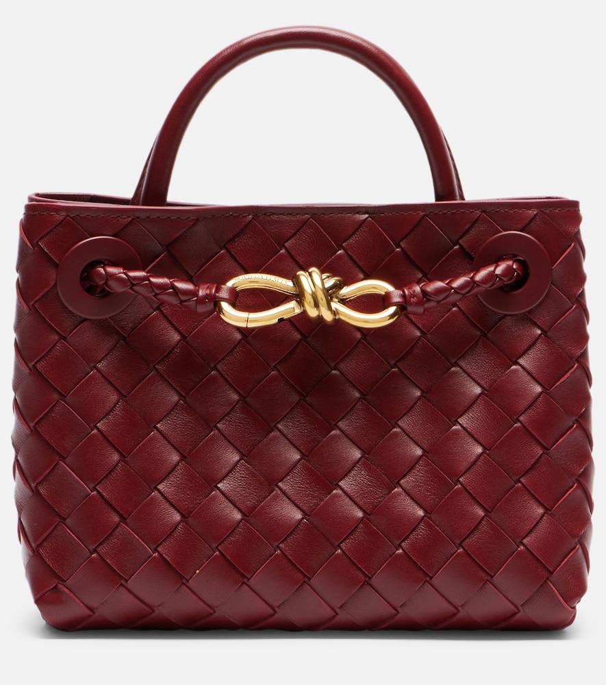 bottega veneta andiamo mini leather top-handle bag