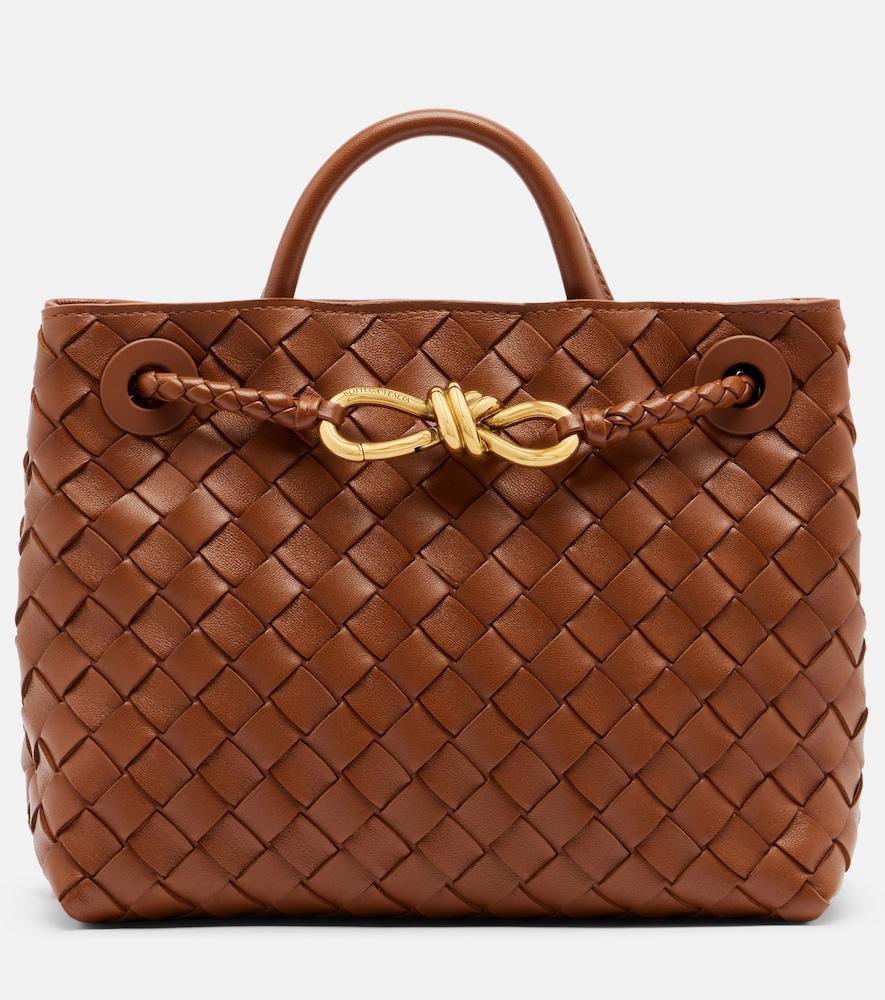 bottega veneta andiamo small leather top-handle bag