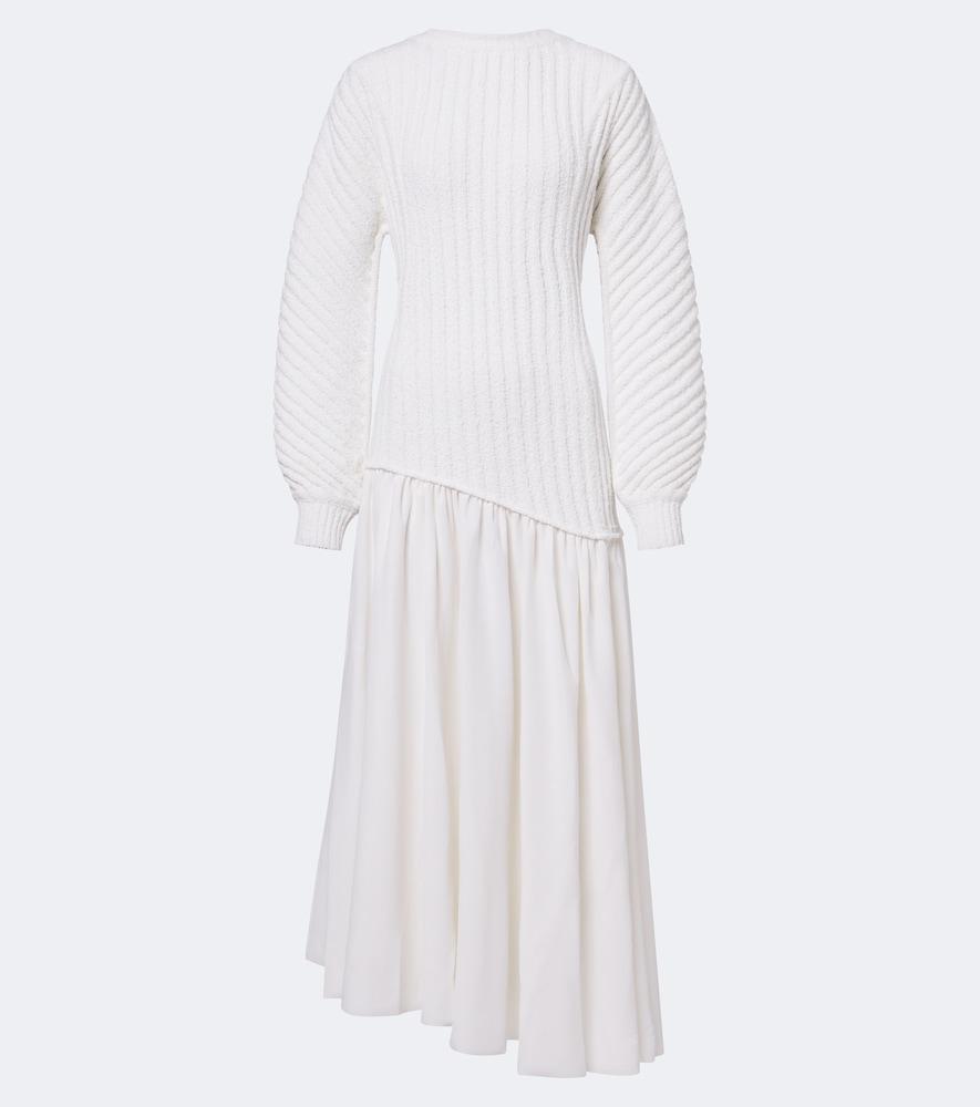 bottega veneta asymmetric midi dress