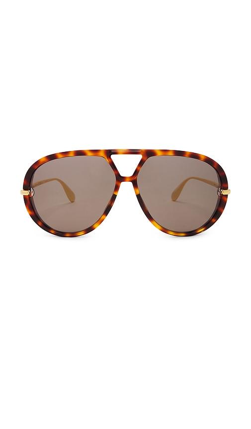 bottega veneta aviator sunglasses in brown.