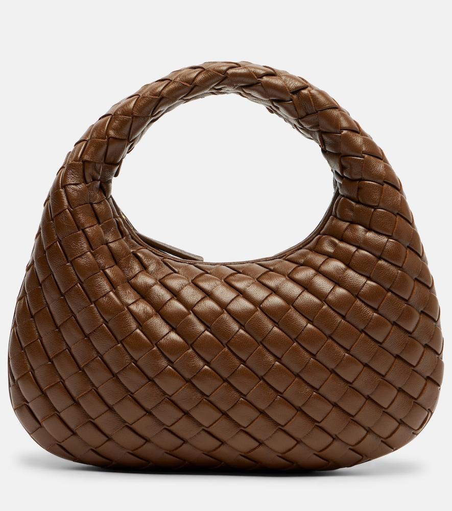 bottega veneta baby veneta leather top-handle bag