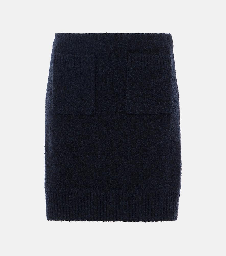 bottega veneta bouclé midi skirt
