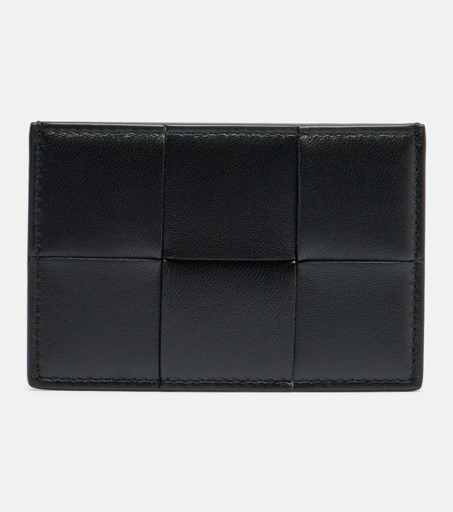 bottega veneta cassette intreccio leather card holder