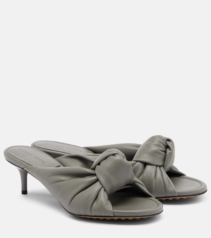 bottega veneta cherry knot leather mules