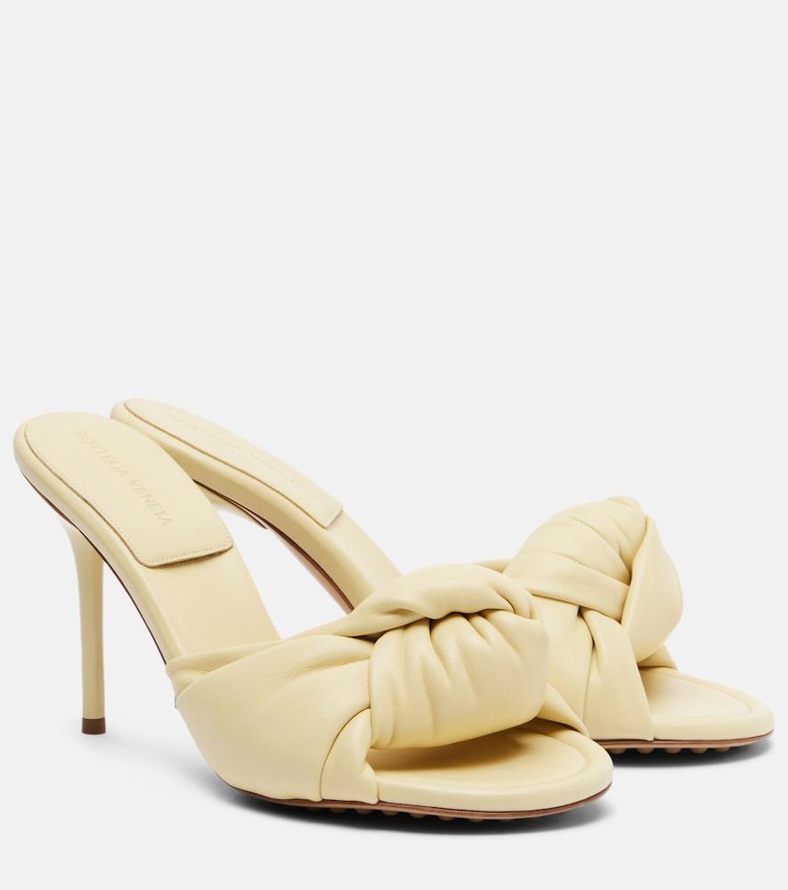 bottega veneta cherry leather mules