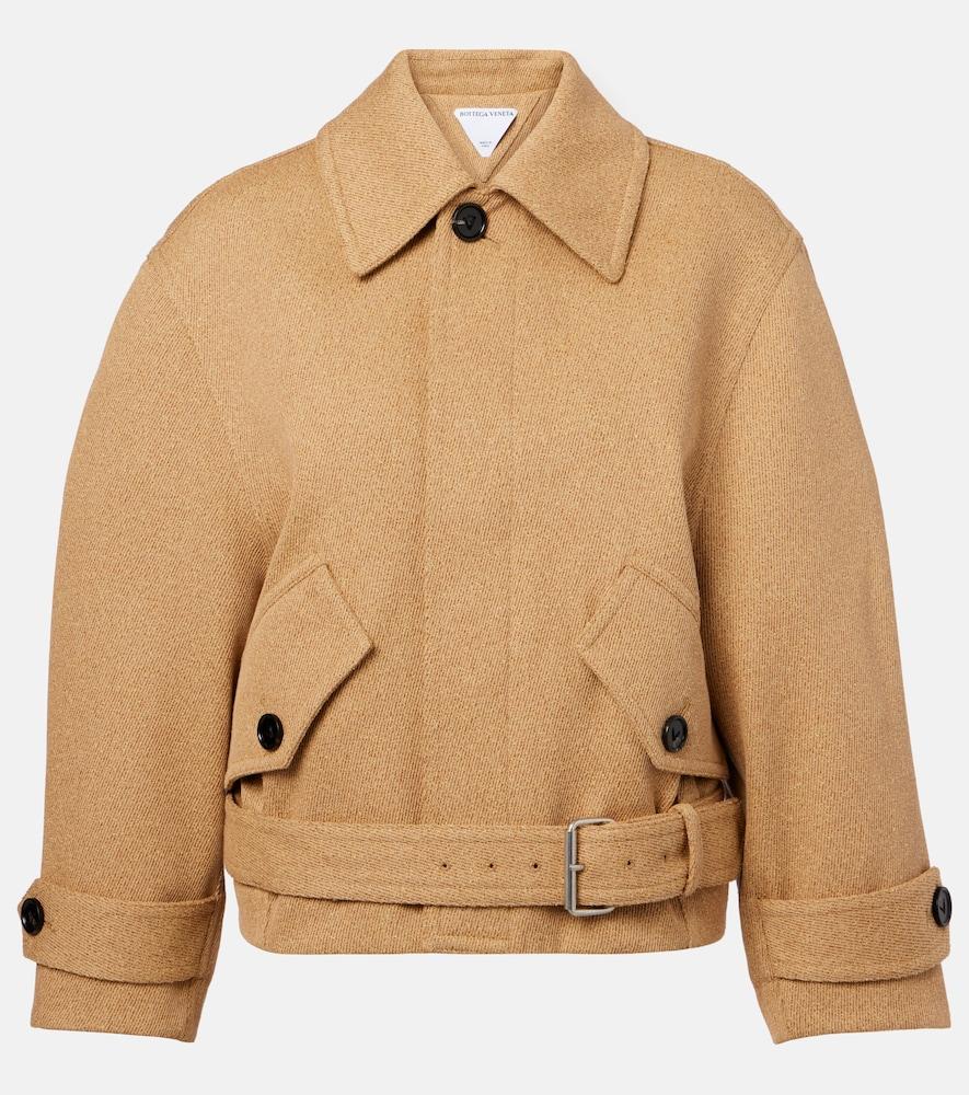 bottega veneta cotton-blend frissé bomber jacket