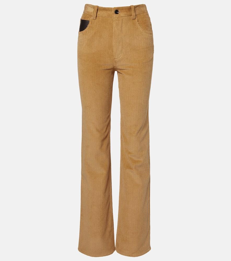 bottega veneta cotton corduroy flared pants