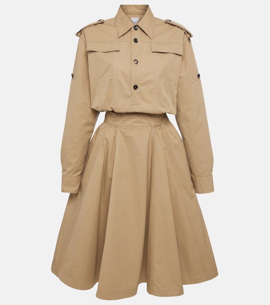 bottega veneta cotton twill shirt dress