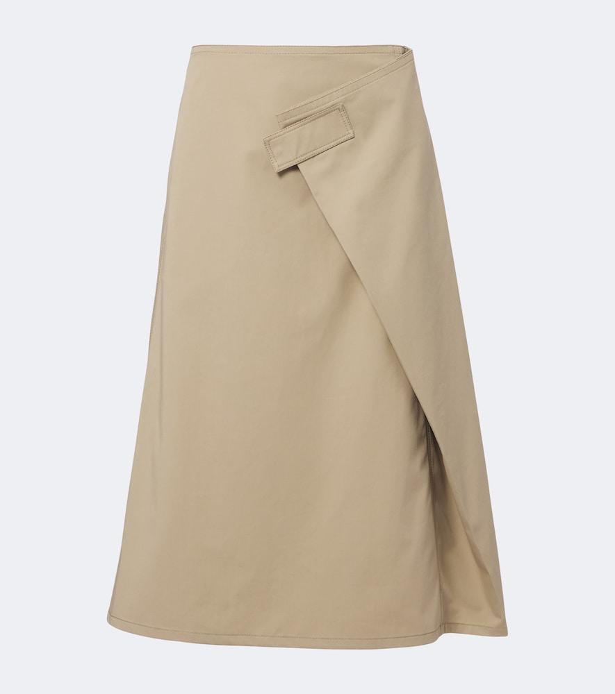 bottega veneta cotton wrap skirt