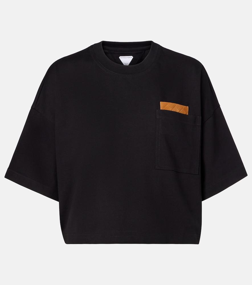 bottega veneta cropped cotton jersey t-shirt