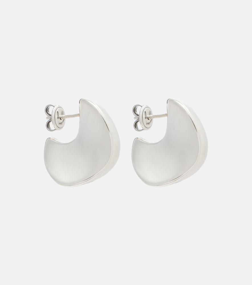 bottega veneta disc small sterling silver earrings