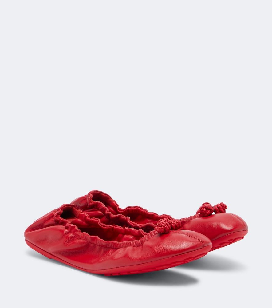 bottega veneta fantasmina leather ballet flats