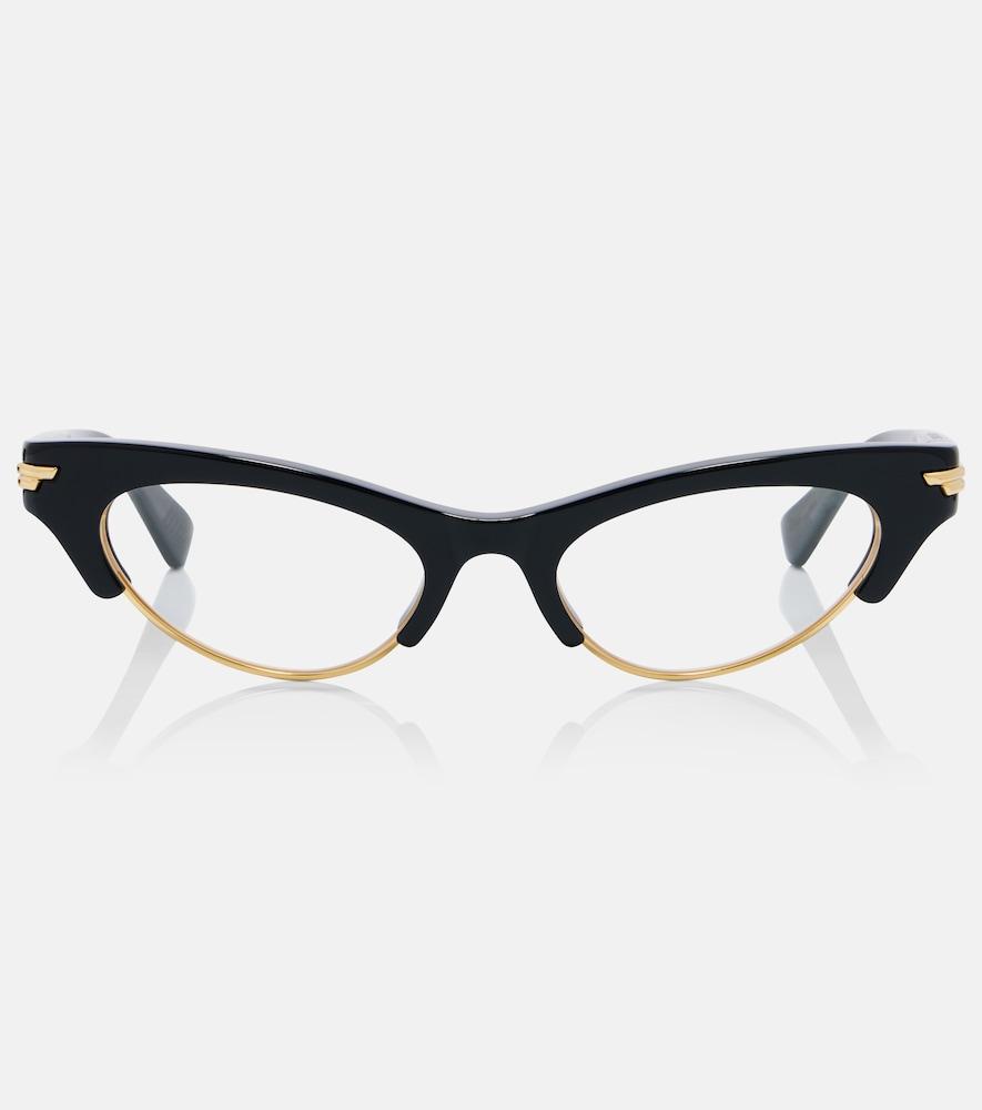 bottega veneta fashion show cat-eye glasses