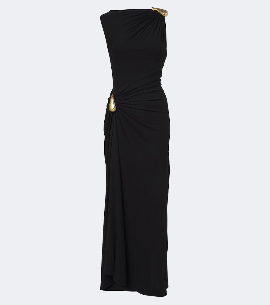bottega veneta gathered jersey maxi dress