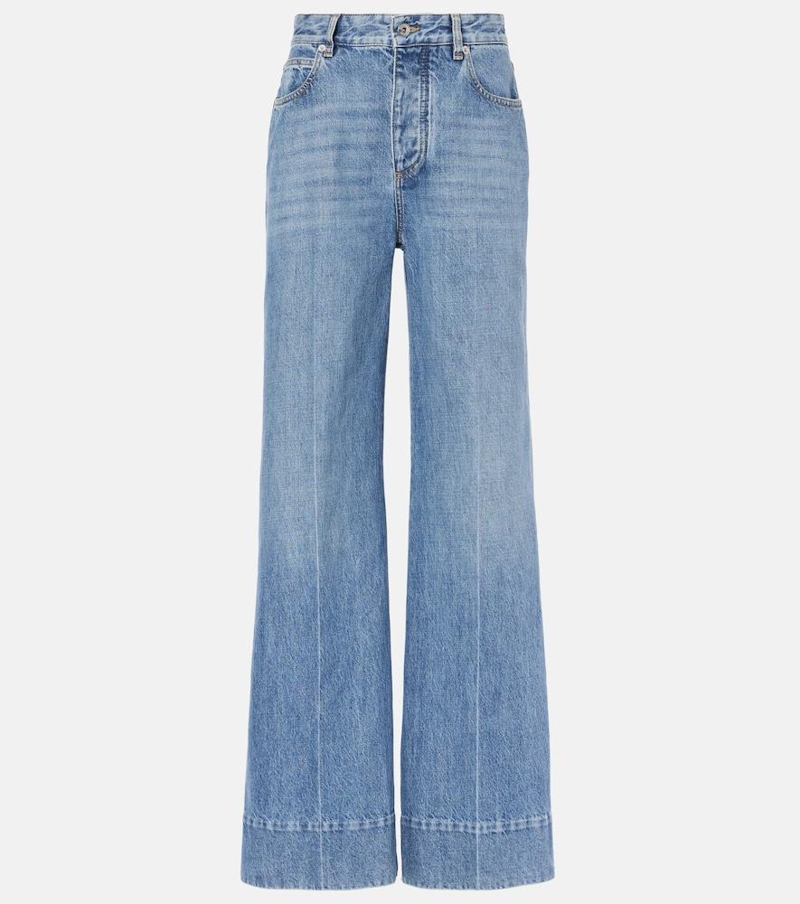 bottega veneta high-rise wide-leg jeans