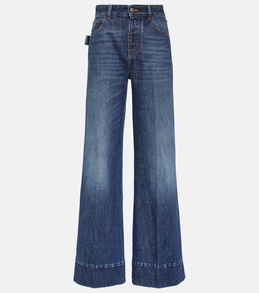 bottega veneta high-rise wide-leg jeans
