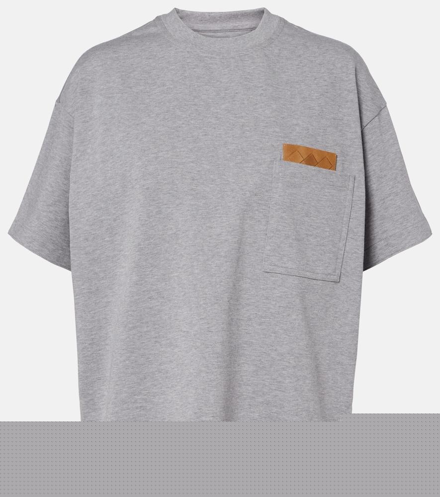 bottega veneta intrecciato cotton-blend jersey t-shirt