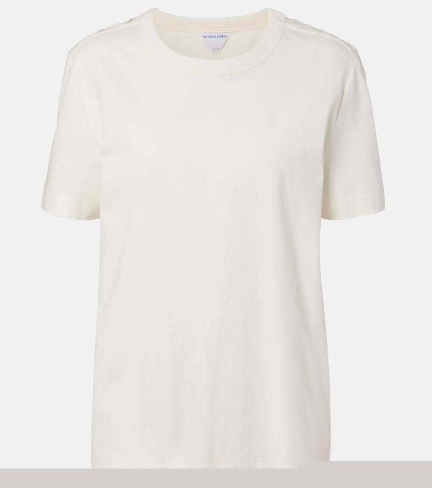 bottega veneta intrecciato cotton jersey t-shirt