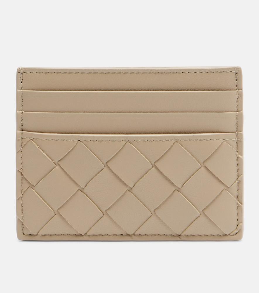 bottega veneta intrecciato leather card holder