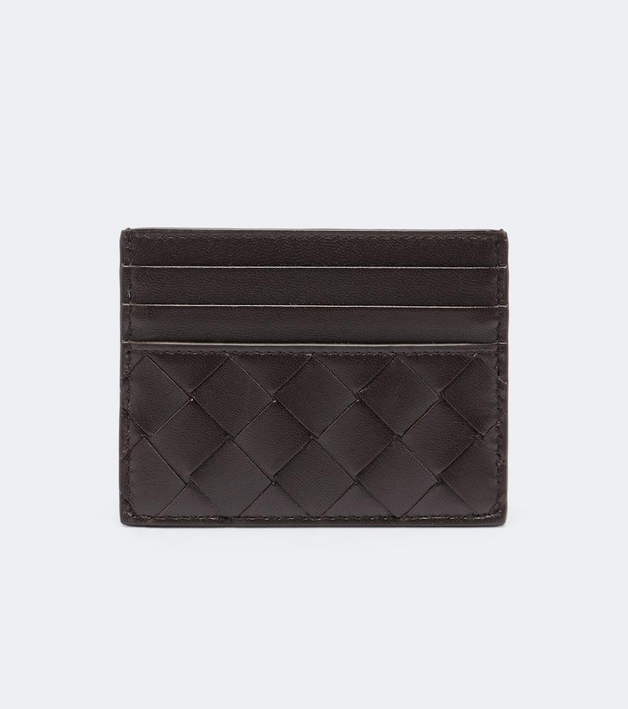 bottega veneta intrecciato leather card holder