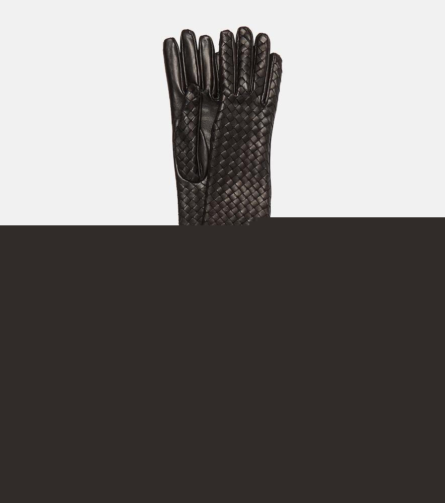 bottega veneta intrecciato leather gloves