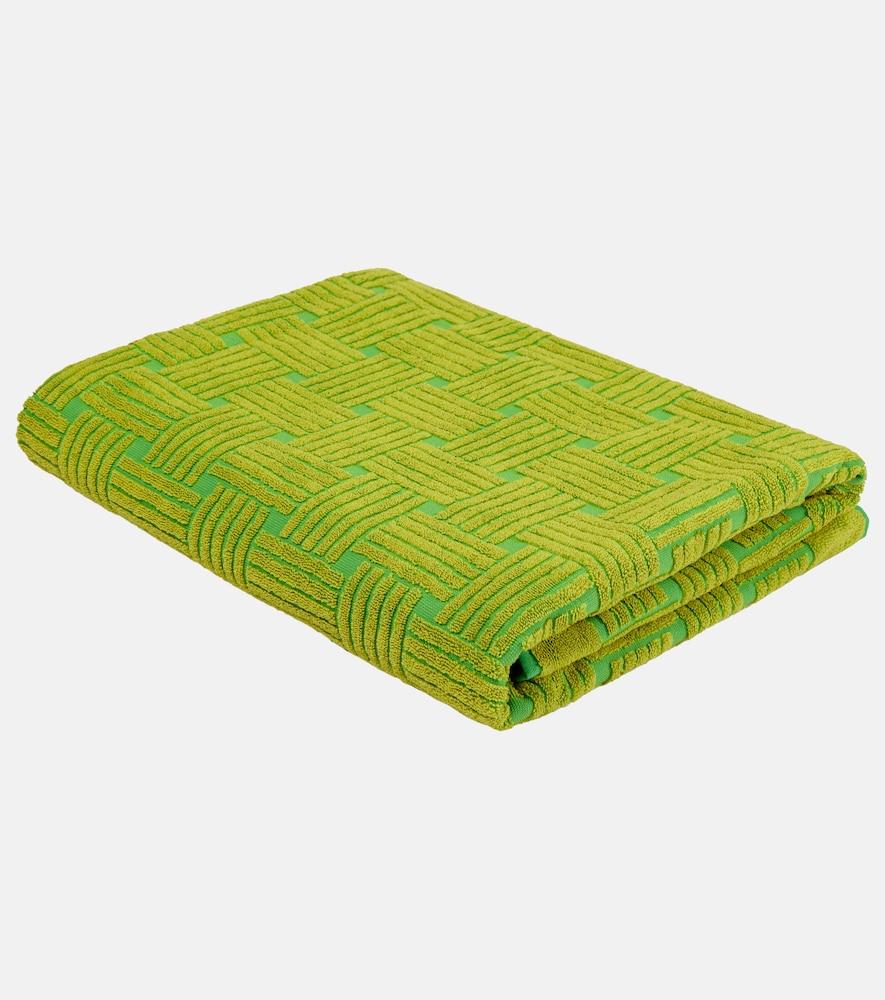 bottega veneta intreccio-pattern cotton towel