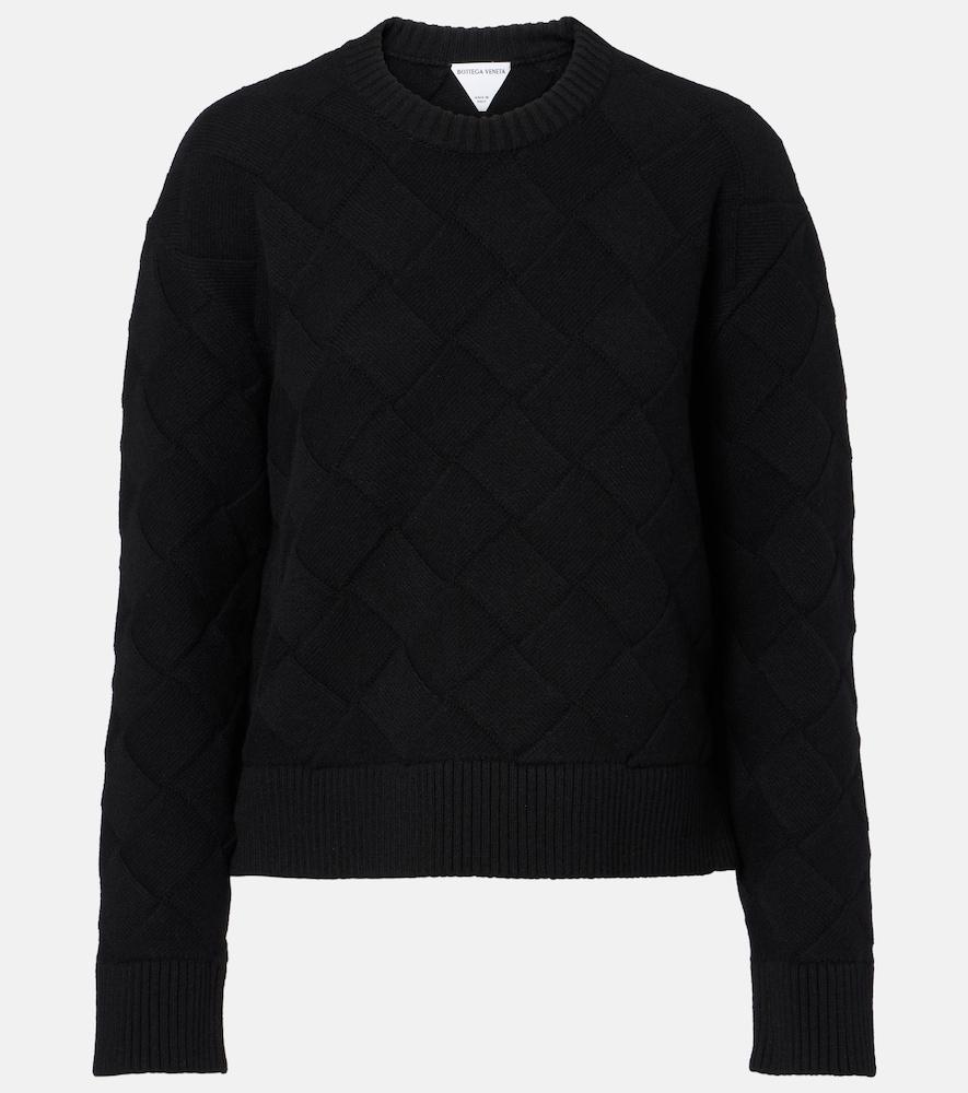 bottega veneta intreccio wool-blend sweater