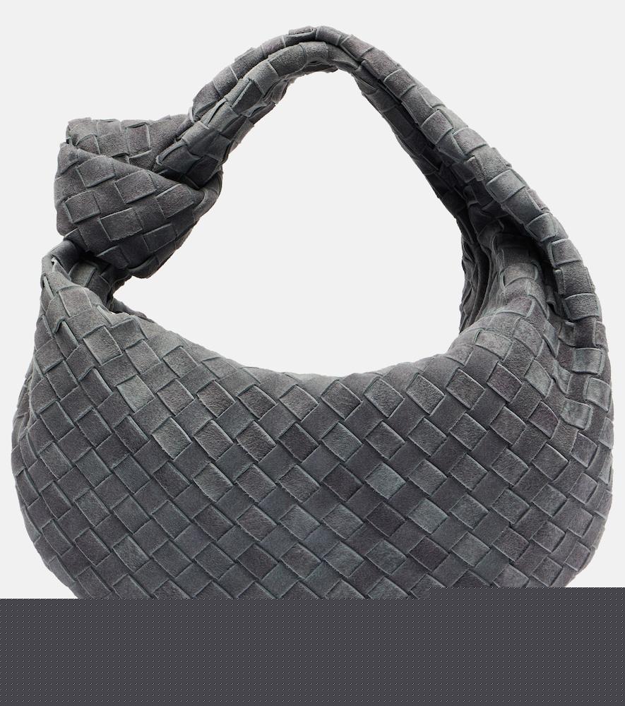bottega veneta jodie intrecciato medium suede tote bag
