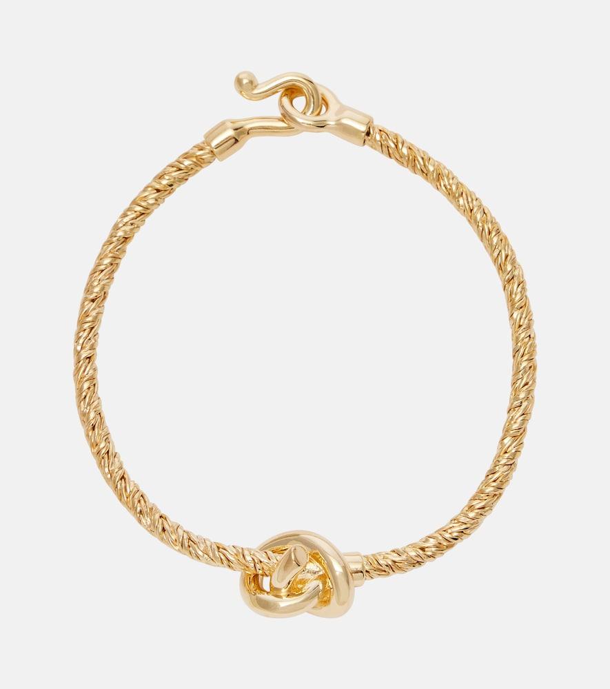 bottega veneta knot gold-plated sterling silver bracelet