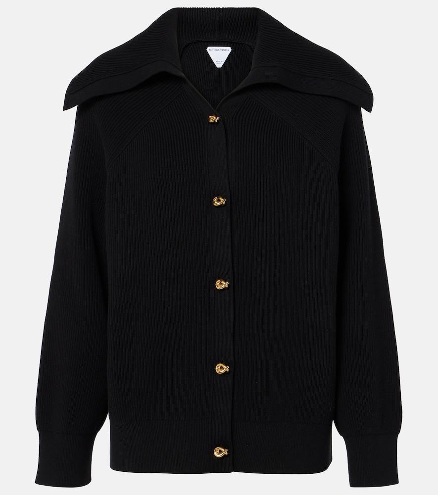 bottega veneta knot ribbed-knit cotton cardigan