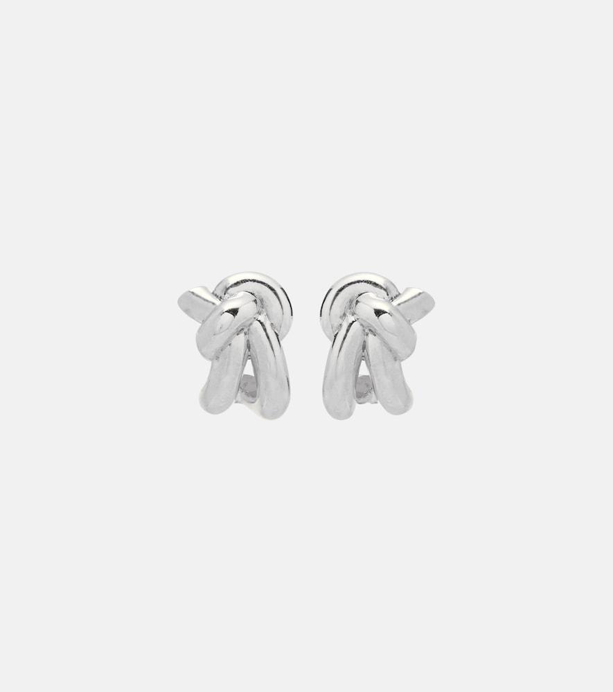 bottega veneta knot sterling silver earrings